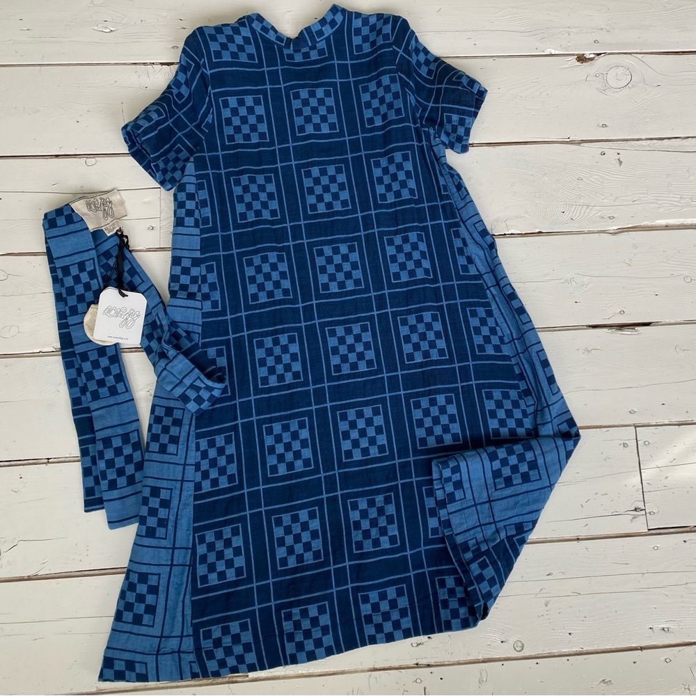 Ace & Jig Margaret Dress in Atlantis / Sail denim blue sz XL